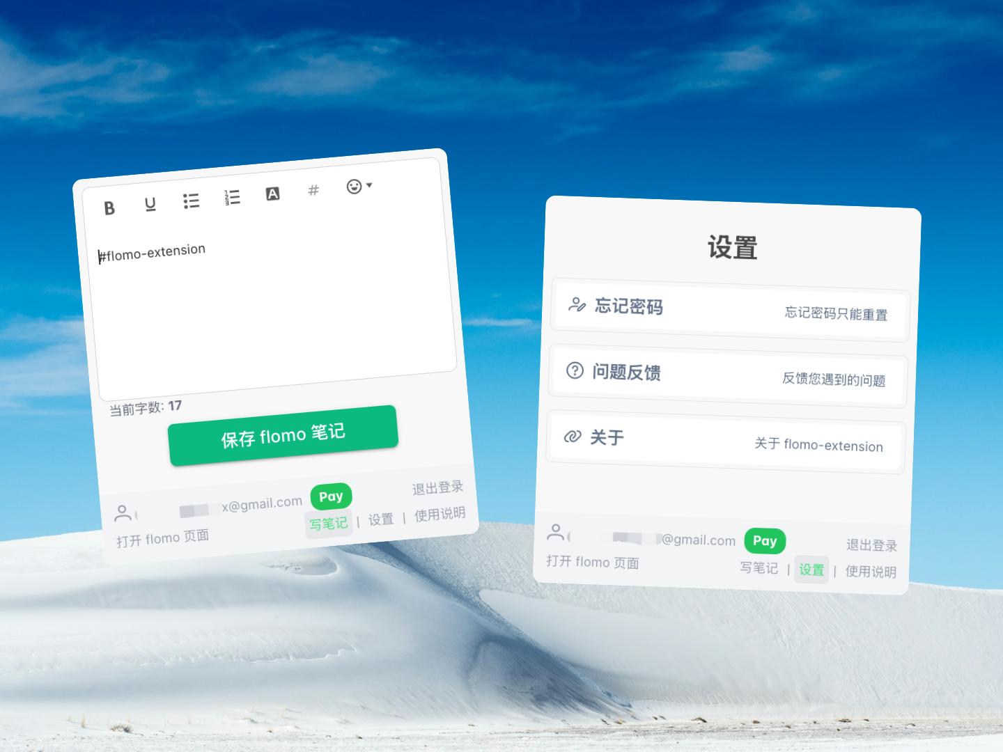 Flomo Extension 功能截图 2